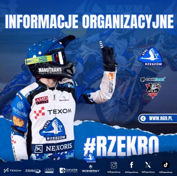 Informacje organizacyjne przed meczem z Cellfast Wilkami Krosno