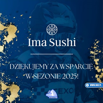 Dziękujemy firmie Ima Sushi za wsparcie w sezonie 2025!