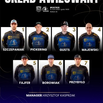 Awizowane składy na mecz w Ostrowie Wielkopolskim 