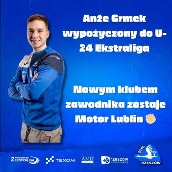 Anže Grmek wypożyczony do U-24 Ekstraliga!