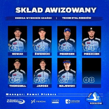 Prezentujemy skład awizowany na niedzielny mecz z Energa Wybrzeże Gdańsk!
