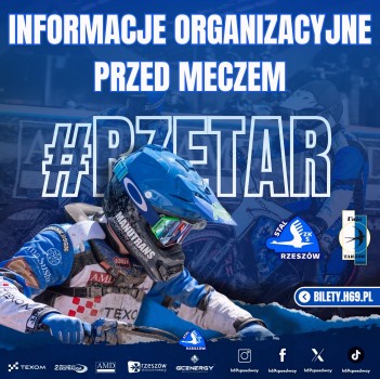 Informacje organizacyjne przed meczem #RZETAR