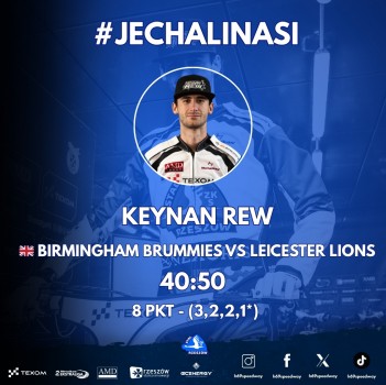 #JechaliNasi. Występ Keynana Rew w meczu Birmingham Brummies vs Leicester Lions